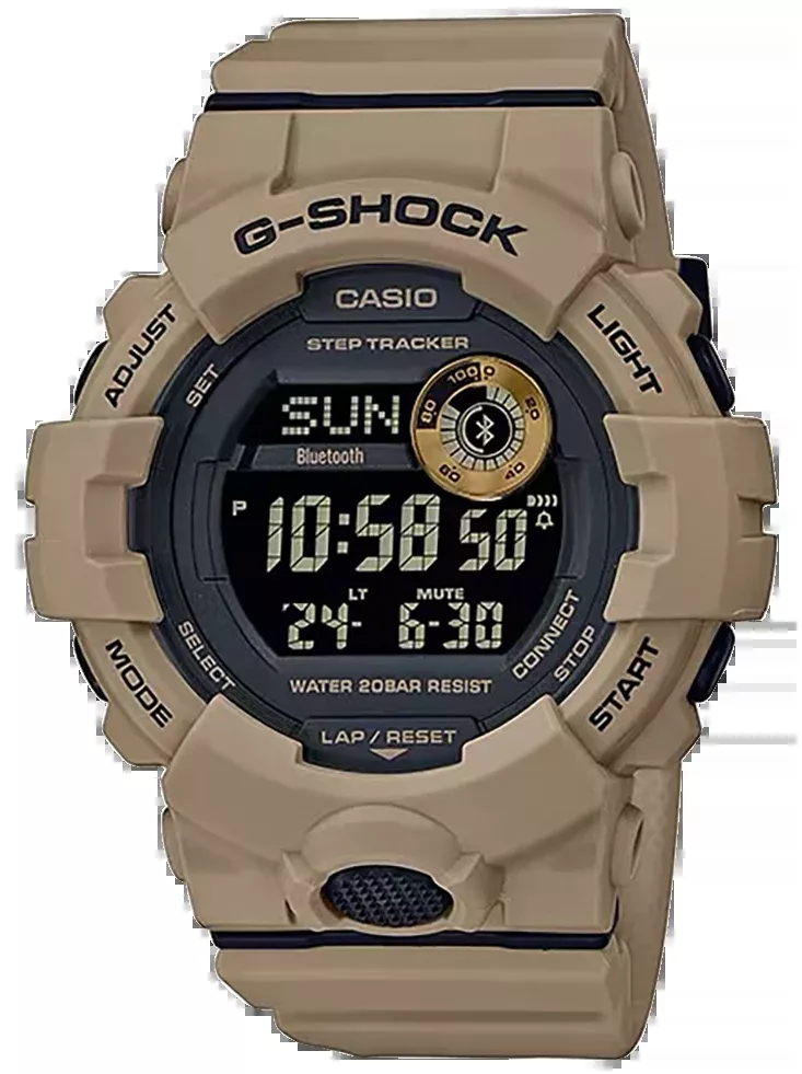 G-shock/vlc Distribution G-shock, Gshock Gbd800uc5 Tactical Move Power TrnrTan