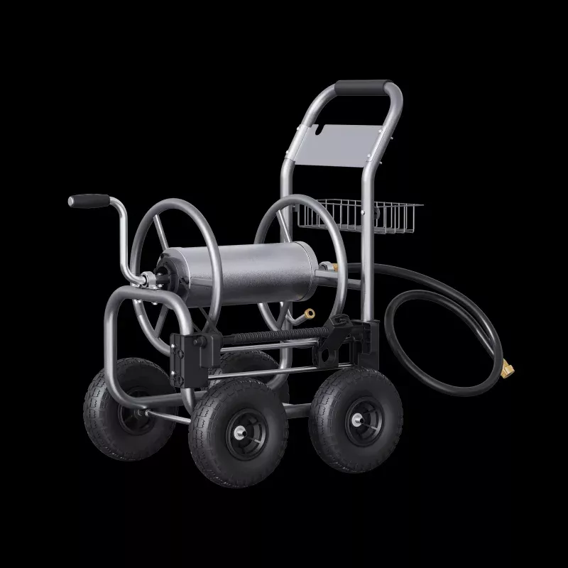 Garden Hose Reel Cart-4 Wheels-Heavy Duty