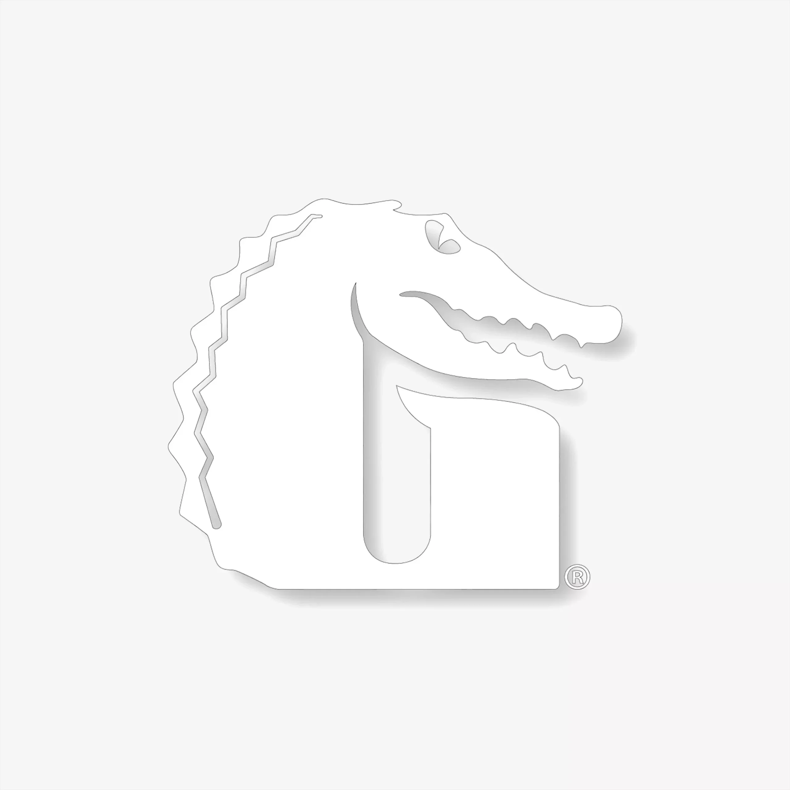 Gator Wader 4-inch Gator Waders “G” Decal | White