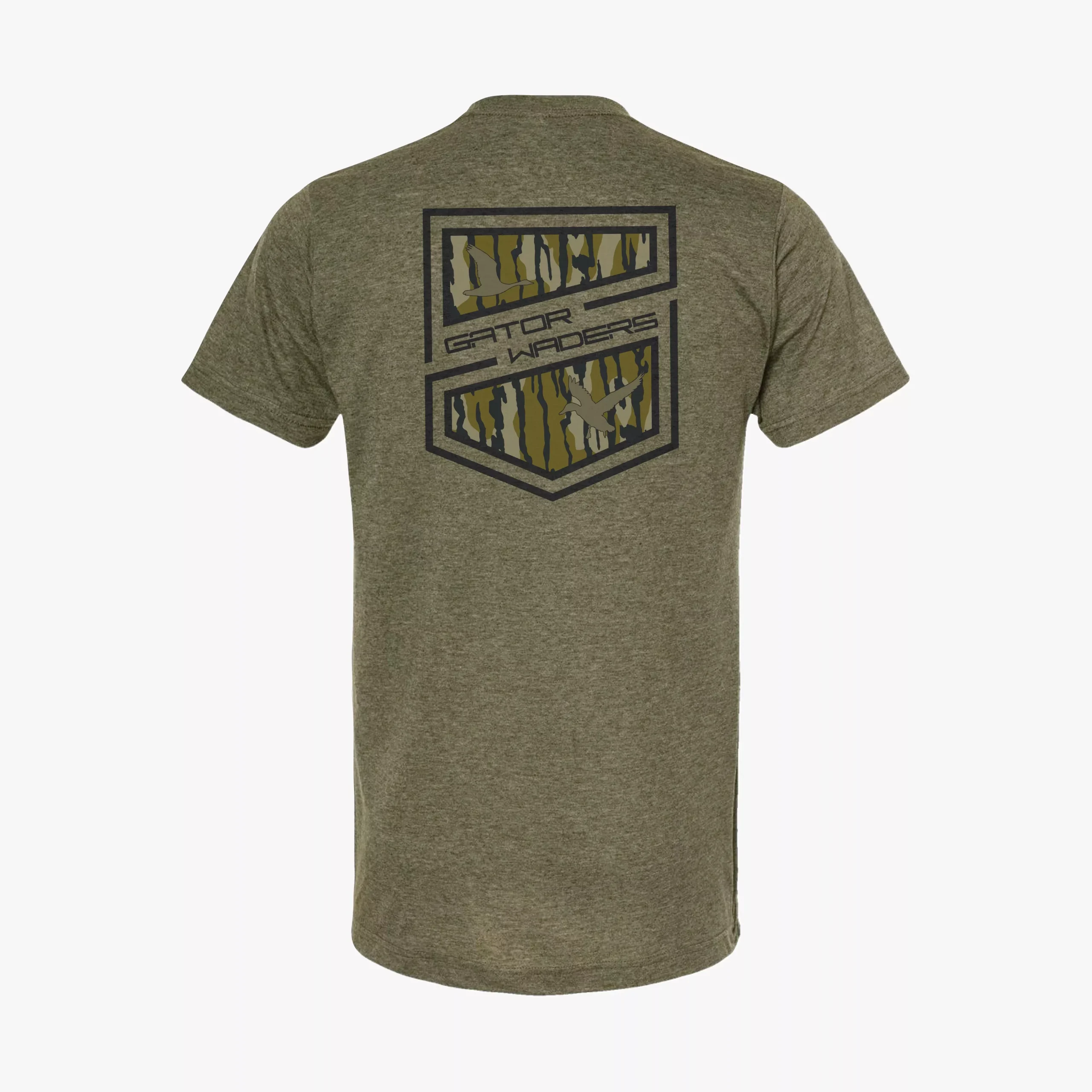 Gator Wader Bottomland Shield Graphic Tee | Heather Green
