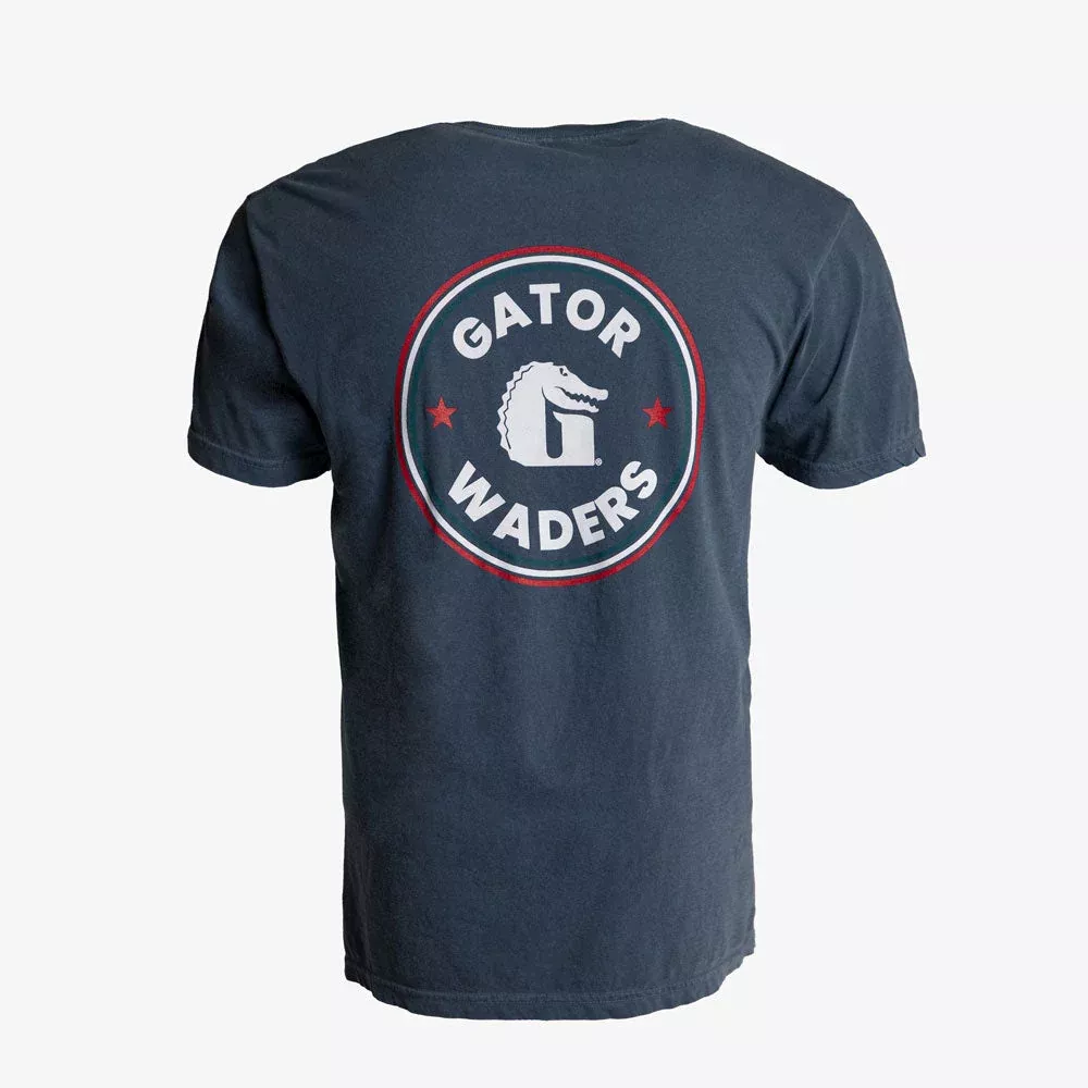Gator Wader Patriot Shield Graphic Tee | Navy Blue