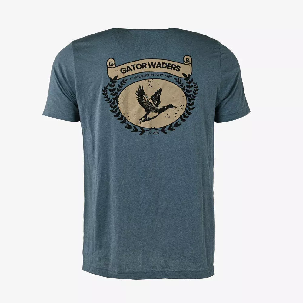 Gator Wader Shell Box Graphic Tee | Heather Slate
