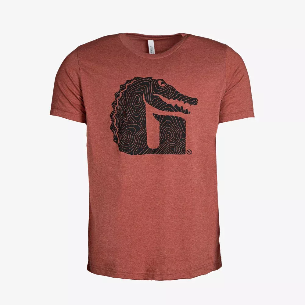 Gator Wader Topo GGraphic Tee | Heather Clay