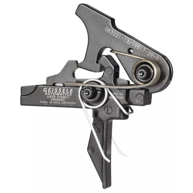 Geissele Automatics 05167 SD-E Two-Stage Flat Trigger with 2.90-3.80 lbs Draw Weight & for AR-15/AR-10