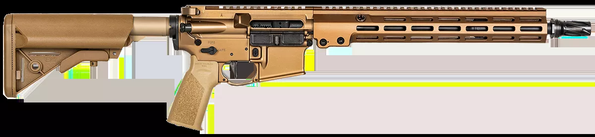 Geissele Super Duty MOD1 5.56mm NATO Rifle 30+1 14.50″ Barrel w/Flash Hider M-LOK Handguard Adj Stock Desert Dirt 08-396S