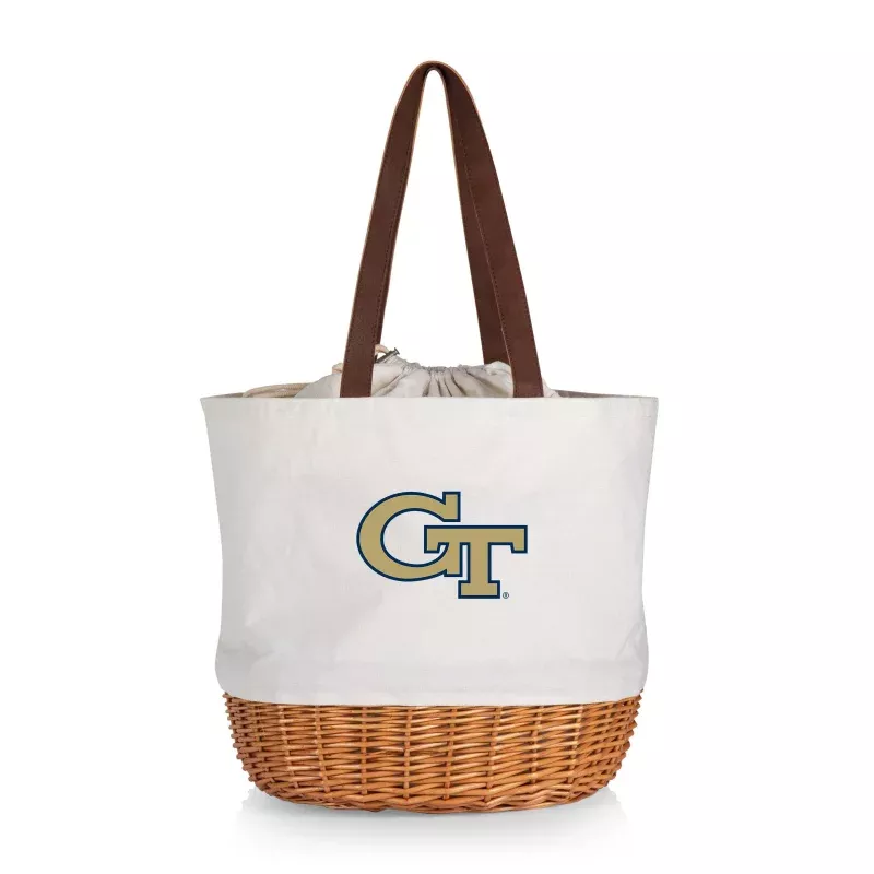 Georgia Tech Yellow Jackets – Coronado Canvas and Willow Basket Tote