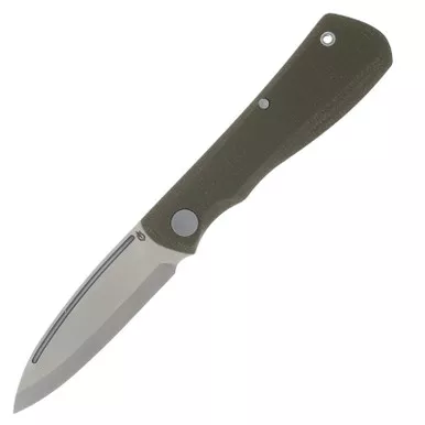 Gerber Mansfield Folding Knive Olive Micarta 3.15" Satin Drop Point