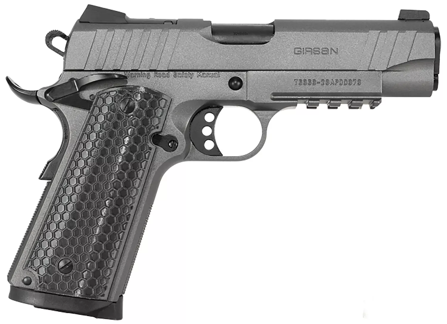 Girsan MC1911 C Influencer Pistol 10mm Auto 9+1 4.40″ Barrel Optic Ready Slide Steel Frame Light Rail Grip/Thumb Safety 391145