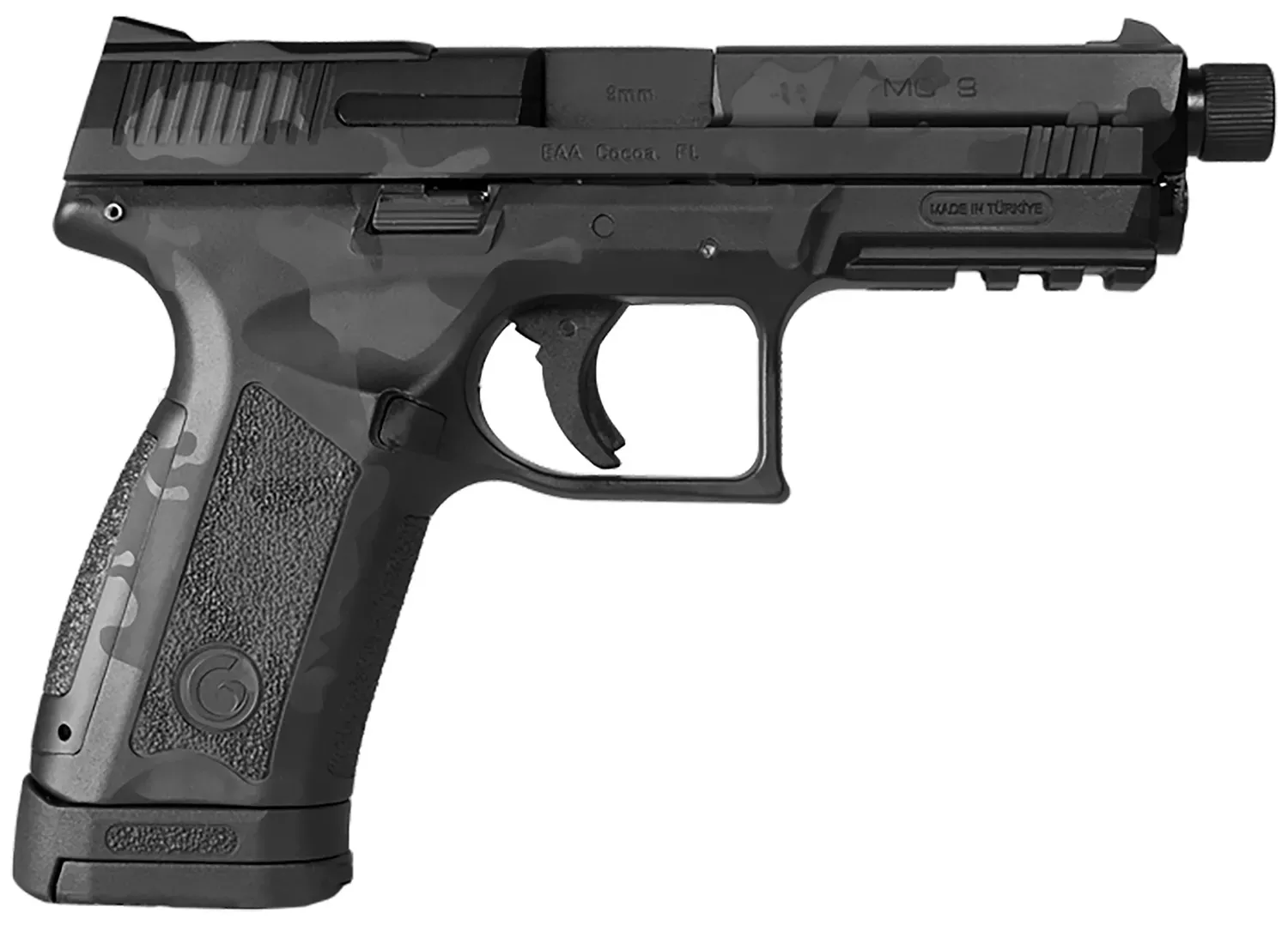 Girsan MC9 Disruptor 9MM Luger Pistol 4.60″ Black Camo 390360