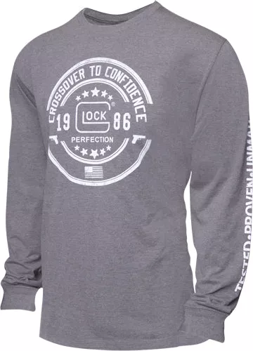 Glock Crossover Long Sleeve – T-shirt Grey Med