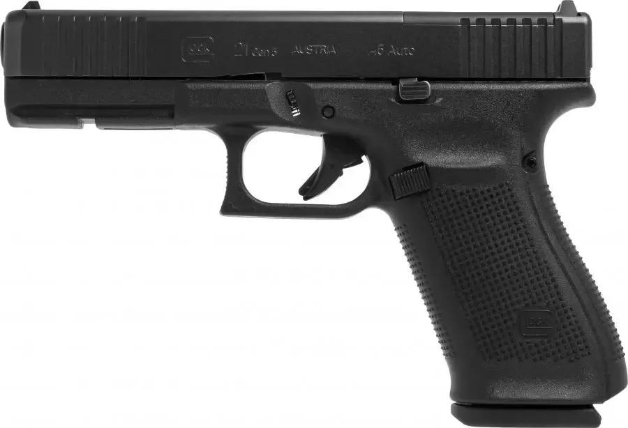 Glock G21 Gen5 MOS .45ACP Pistol 13+1 4.6″ Glock Marksman Barrel Optic Ready Slide Flared Magwell Black UA215S203MOS