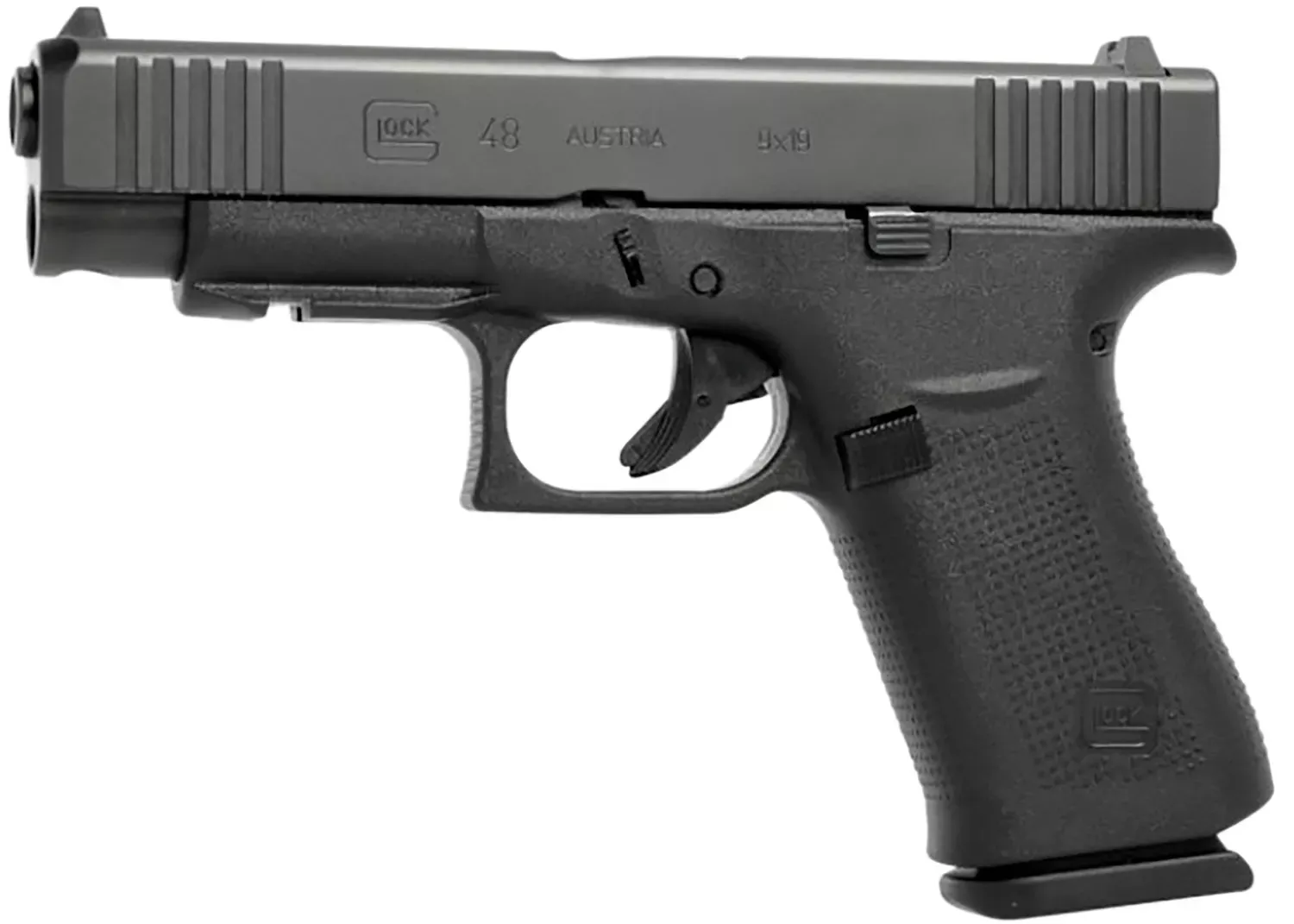 Glock G48 Slim Compact Frame 9mm Luger Pistol 10+1 4.17″ Black Polymer PA4850201FR