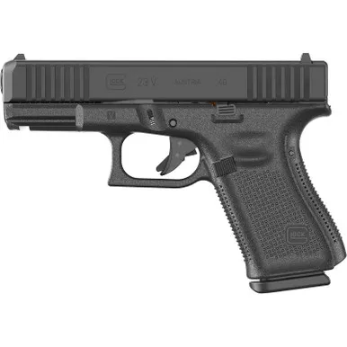 Glock PV2350201 G23 V 40 S&W 10+1 4.02" Black GMB Barrel, Black nDLC Steel Serrated Slide, Black Polymer Frame w/Accessory Rail, Interchangeable Backstrap Grip, Ambidextrous