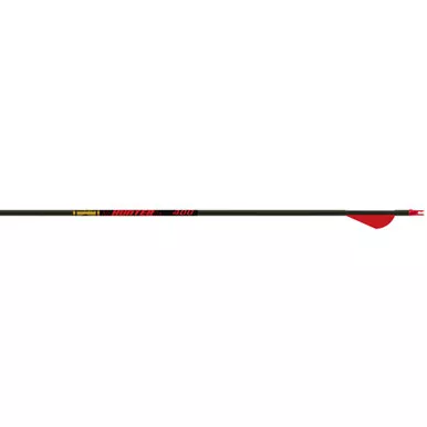 Gold Tip HUN340A26 Hunter Arrows 340 Raptor Vanes Black, 6 Pack