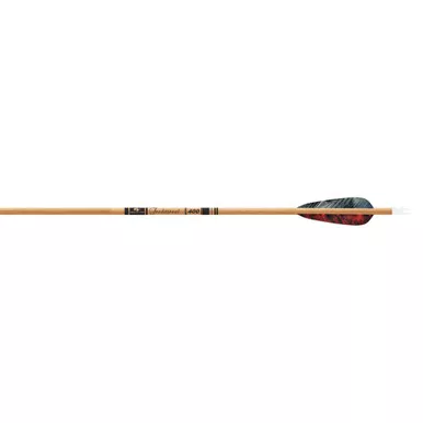 Gold Tip TRAD340F6 Traditional Arrows 340 4 Inches Feathers Brown, 6 Pack