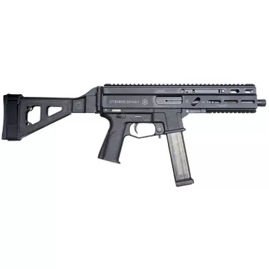 Grand Power 197892004848 SP10A3 Stribog 10mm Auto 20+1 8" Black Threaded Barrel, Black Aluminum Picatinny Rail Receiver, Black Polymer SB Tactical Brace, Black Polymer Grip, Thread Protector