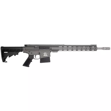 Great Lakes Firearms GL10308SSTNG GLFA 308 Win 10+1 18" Cerakote Threaded Barrel, Tungsten Cerakote Picatinny Rail Aluminum Receiver, 6 Position Mil-Spec Synthetic Stock, Mil-spec Polymer Grip
