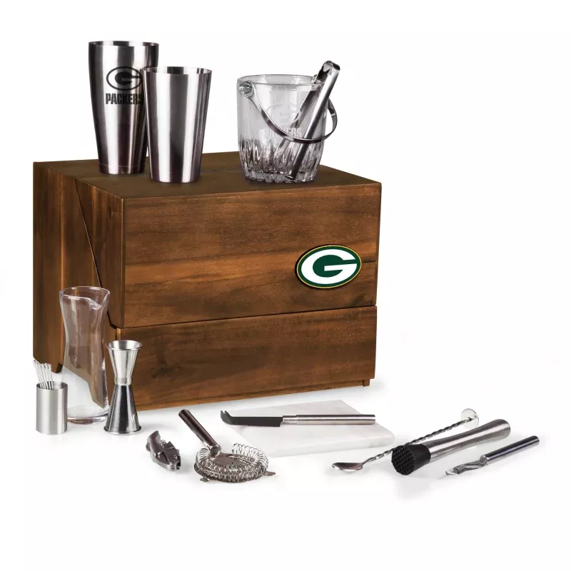 Green Bay Packers – Madison Acacia Tabletop Bar Set