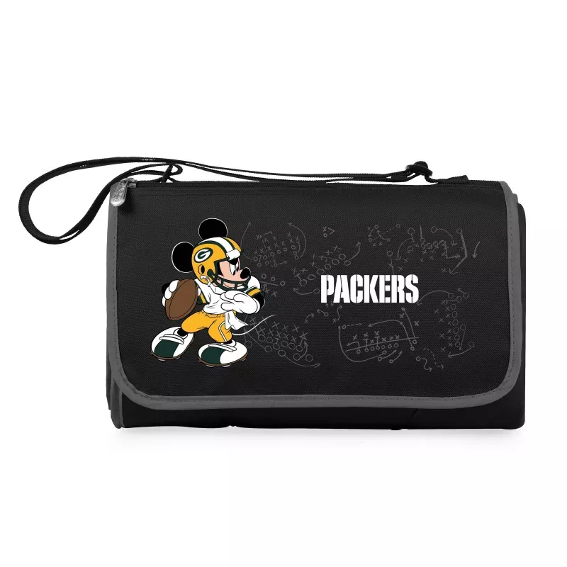 Green Bay Packers Mickey Mouse – Blanket Tote Outdoor Picnic Blanket