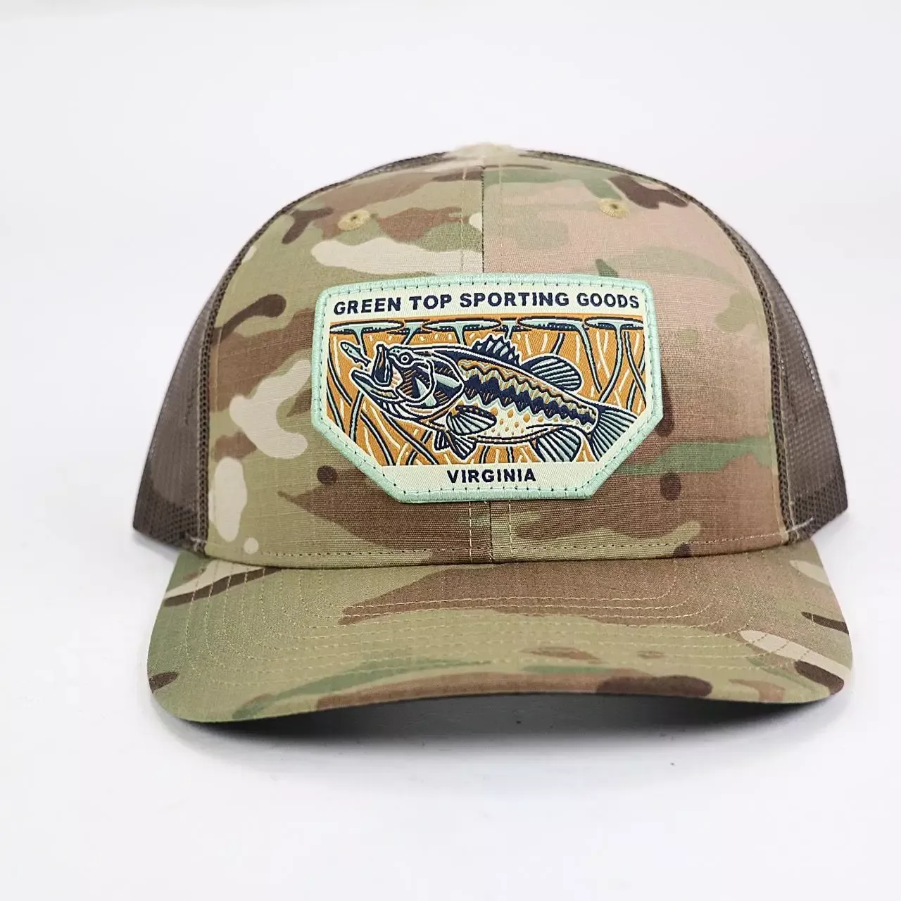 Green Top Bass 862 Multicam Trucker Cap - Multicam OG Brown