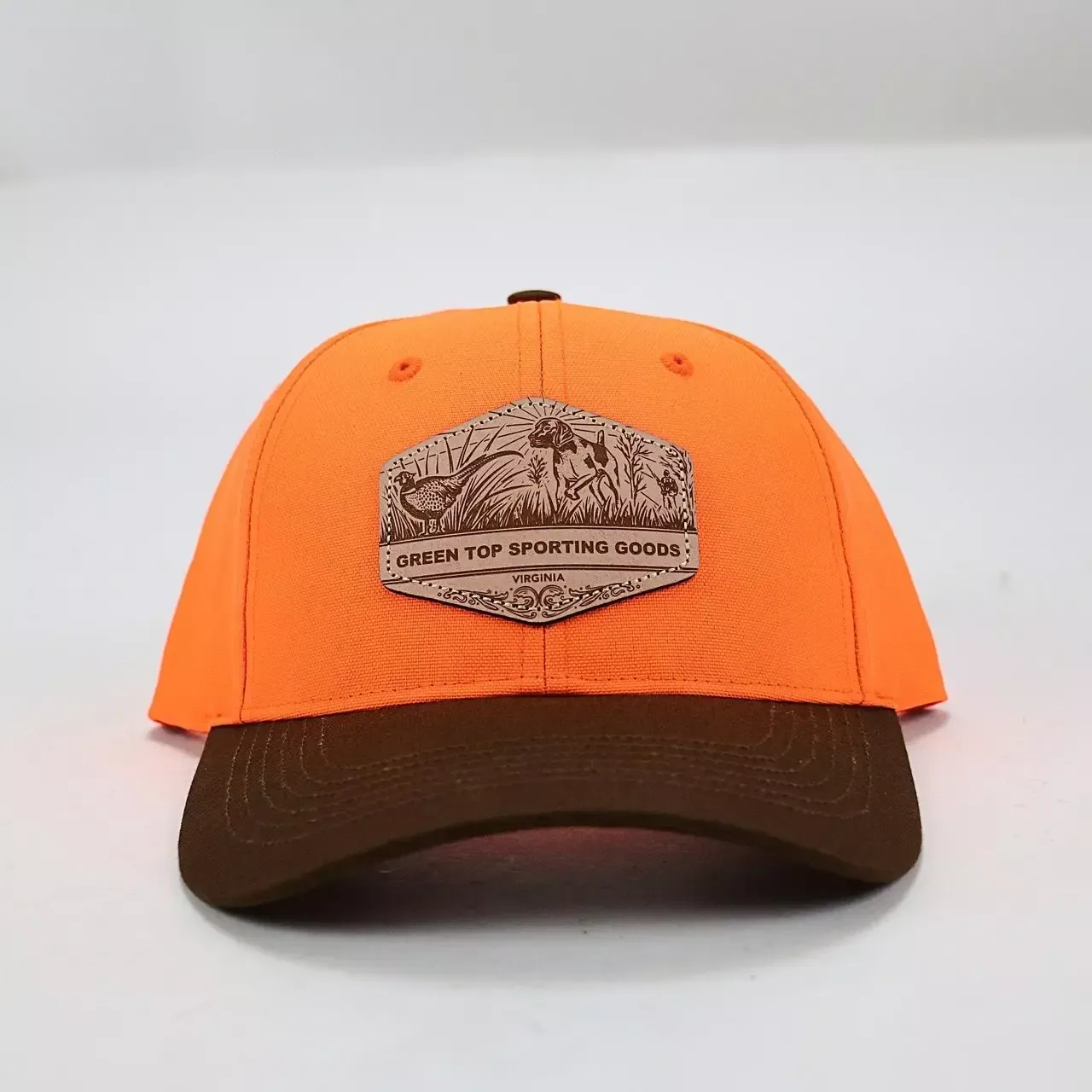Green Top Bird Dog 884 Hat – Blaze Orange/Duck