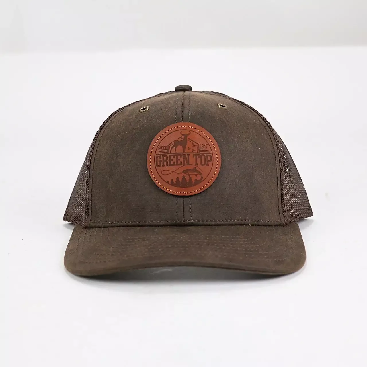 Green Top Hunt/Fish 112 Trucker Cap - Brown