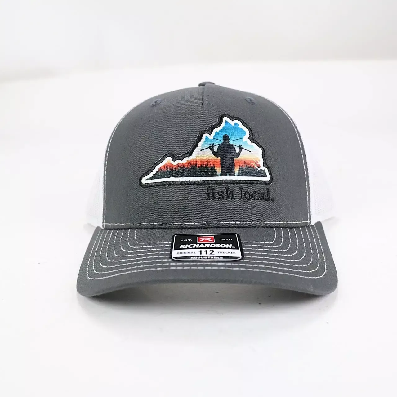 Green Top VA Fish Local 112 Trucker Cap - Charcoal/White