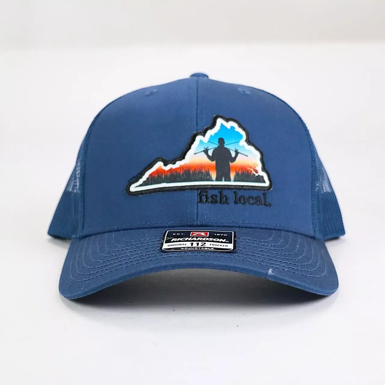 Green Top VA Fish Local 112 Trucker Cap - Light Blue