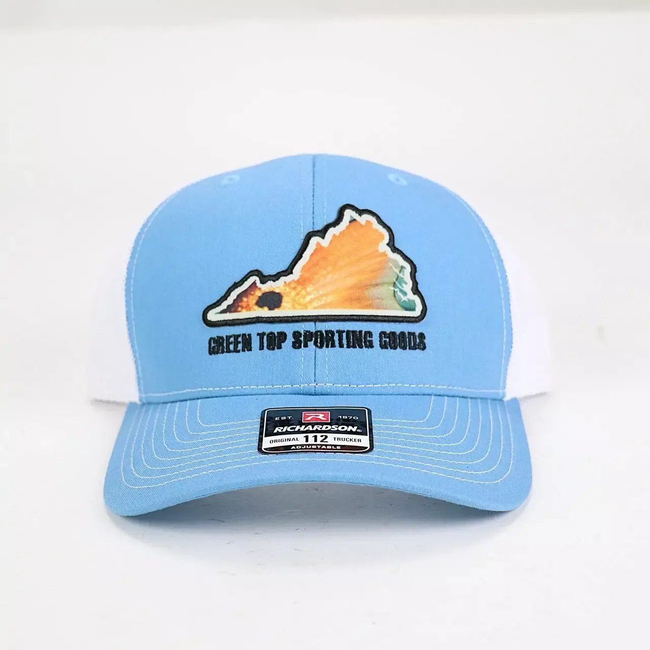 Green Top VA Redfish 112 Trucker Cap - Blue/White