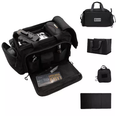 GRITR 4-in-1 Gun Range Bag w/ Tote Bag, Cleaning Mat & Admin Pouch - Colors