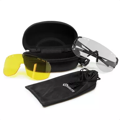 GRITR Shooting Safety Glasses w/ Interchangeable Lenses & Eva Case