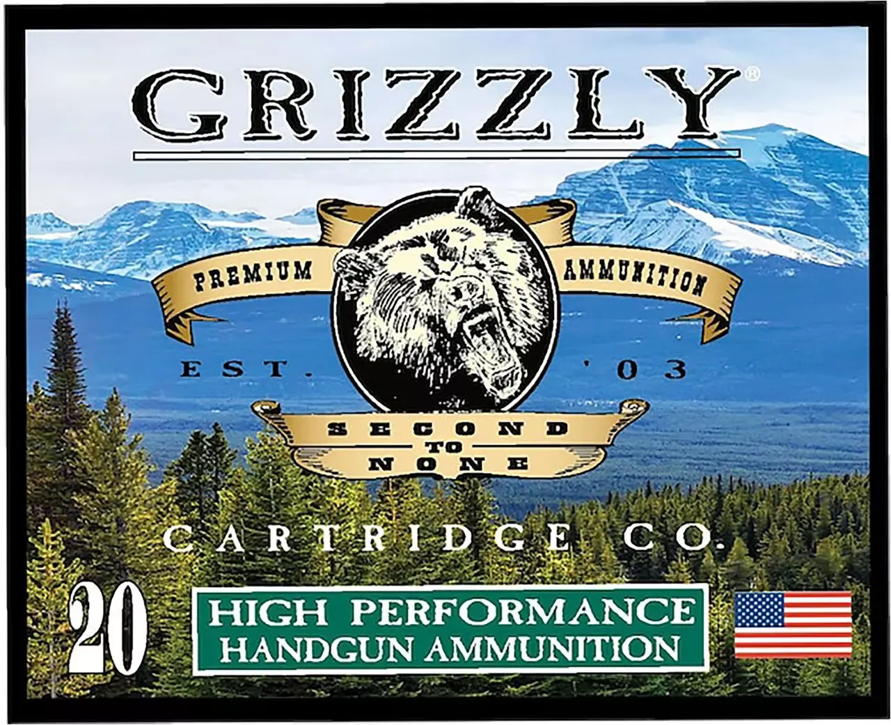 Grizzly Ammo 10mm Auto Ammo 165 gr Jacketed Hollow Point 20 Rounds GC10M6