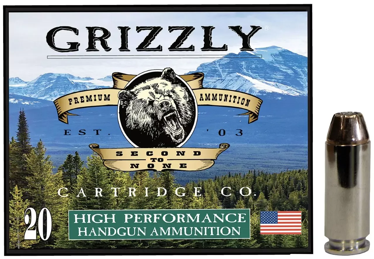 Grizzly Ammo 10mm Auto Ammo 180 gr Jacketed Hollow Point 20 Rounds GC10M4