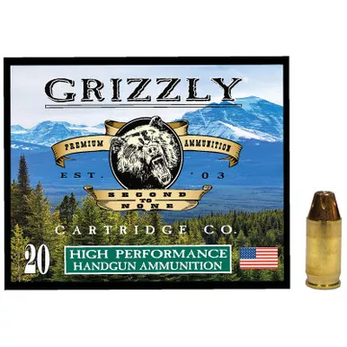 Grizzly Ammo GC38A1 380ACP+P 90gr Jacketed Hollow Point 20 Per Box/10 Case