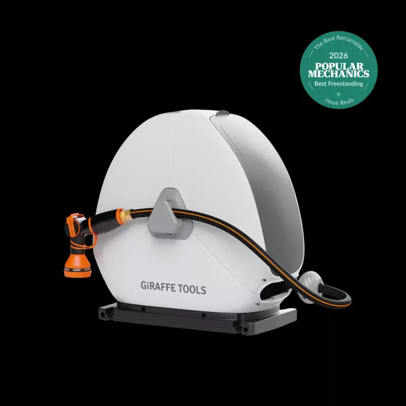 Ground-Mounted Retractable Hose Reel 82ft-130ft