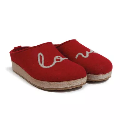 HAFLINGER Women's Lovely Arch Support Wool Clogs (731073)