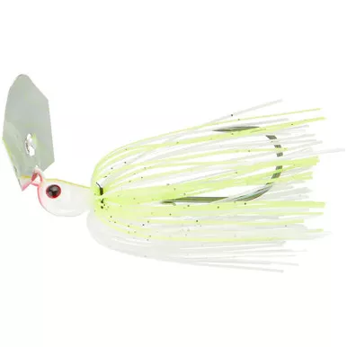 Hag's Baits Hurricane Bladed Jig - 1/2 oz White Chartreuse Silver Blade