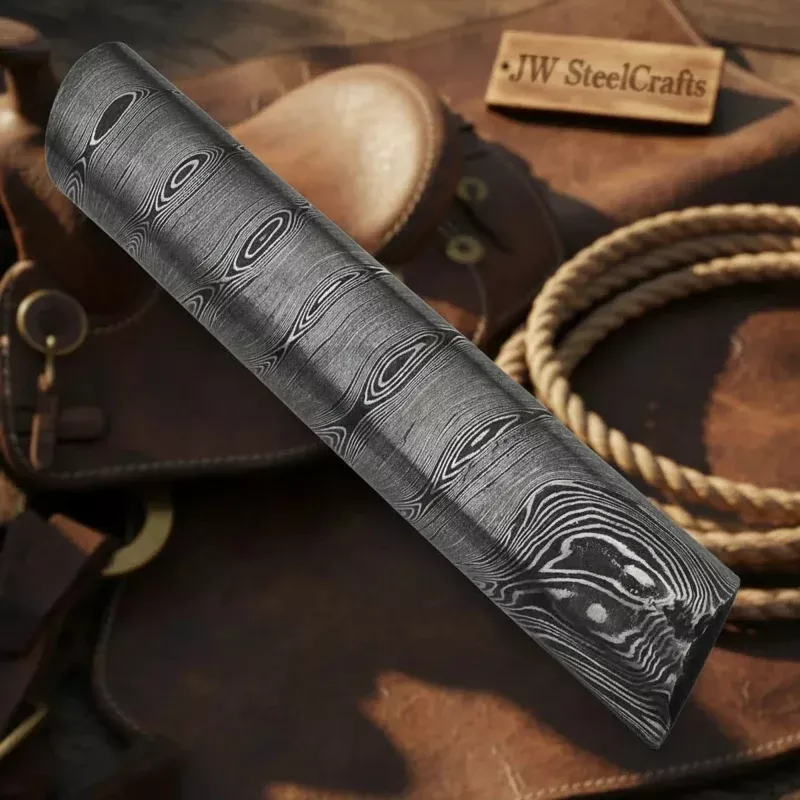 Hand Forged Ranchsteel Damascus Bar 4 30mm Twist Pattern Rod Knife Making Billet