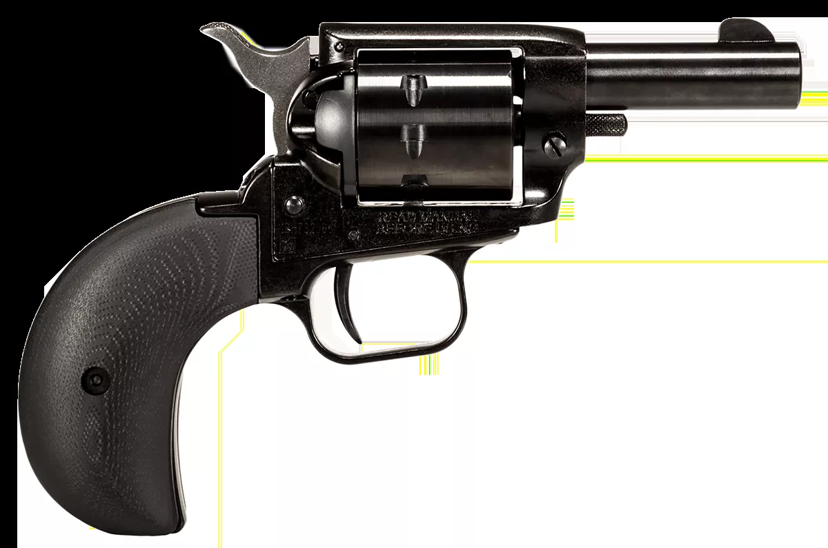 Heritage Barkeep .22WMR Revolver 9rd 2″ Barrel Blade Front Sight G10 Birdshead Grip Single Action Steel Construction Black 727962706343