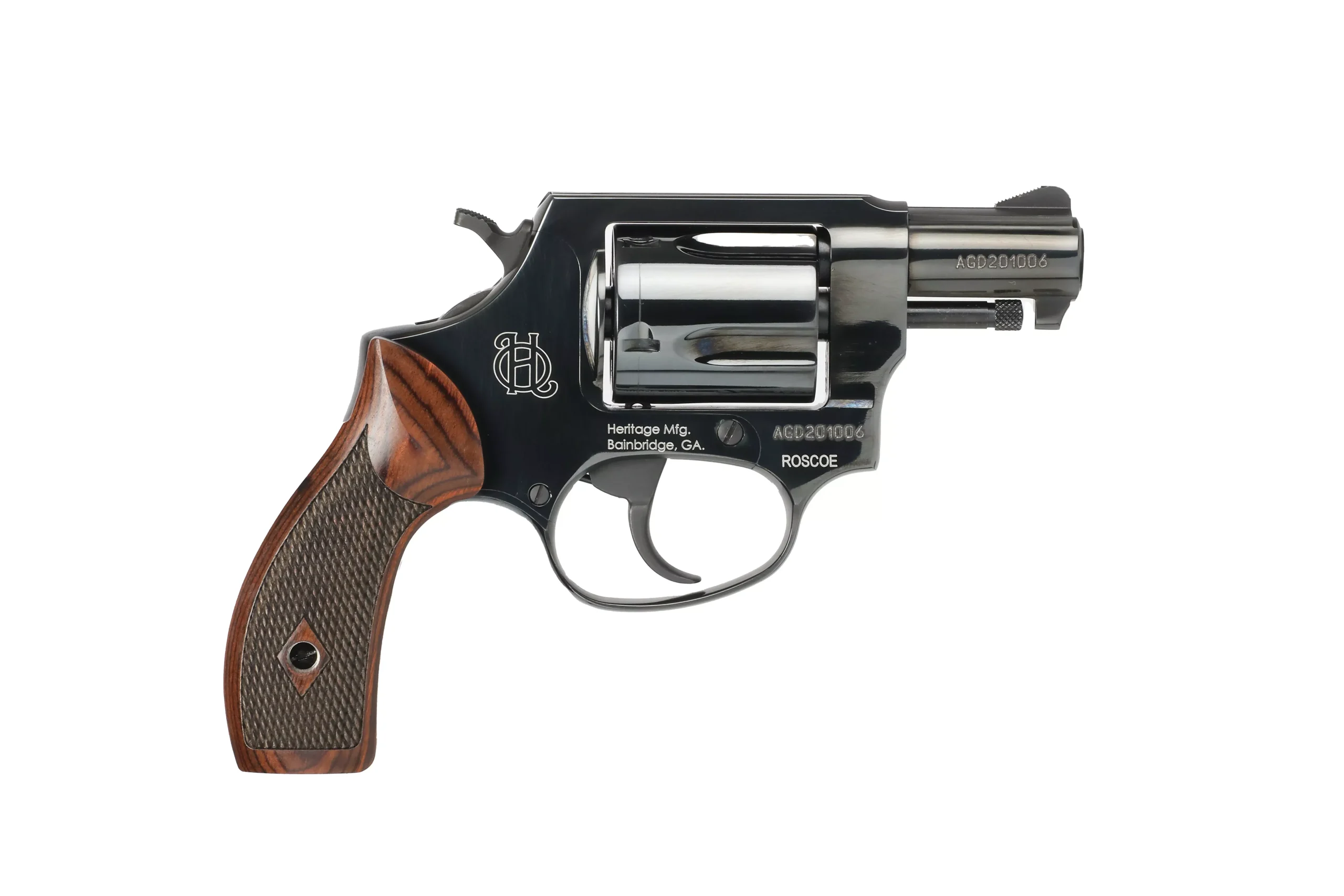 Heritage Roscoe 38 Special Revolver 2″ Black/Wood HR38B2W