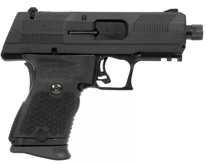 Hi-Point YC-9 Semi-Auto Pistol 9mm 10+1 4.12" Threaded Barrel Serrated Slide Polymer Frame Adj Rear Sight Thumb Safety Black YC9