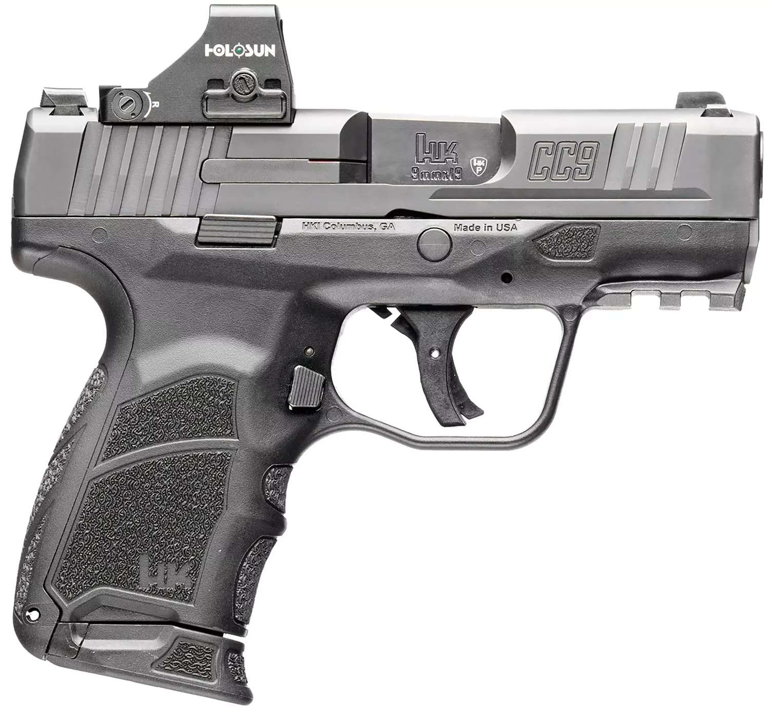 HK CC9 w/Optic 9mm Luger Pistol Micro Compact 3.32" Black 81001132