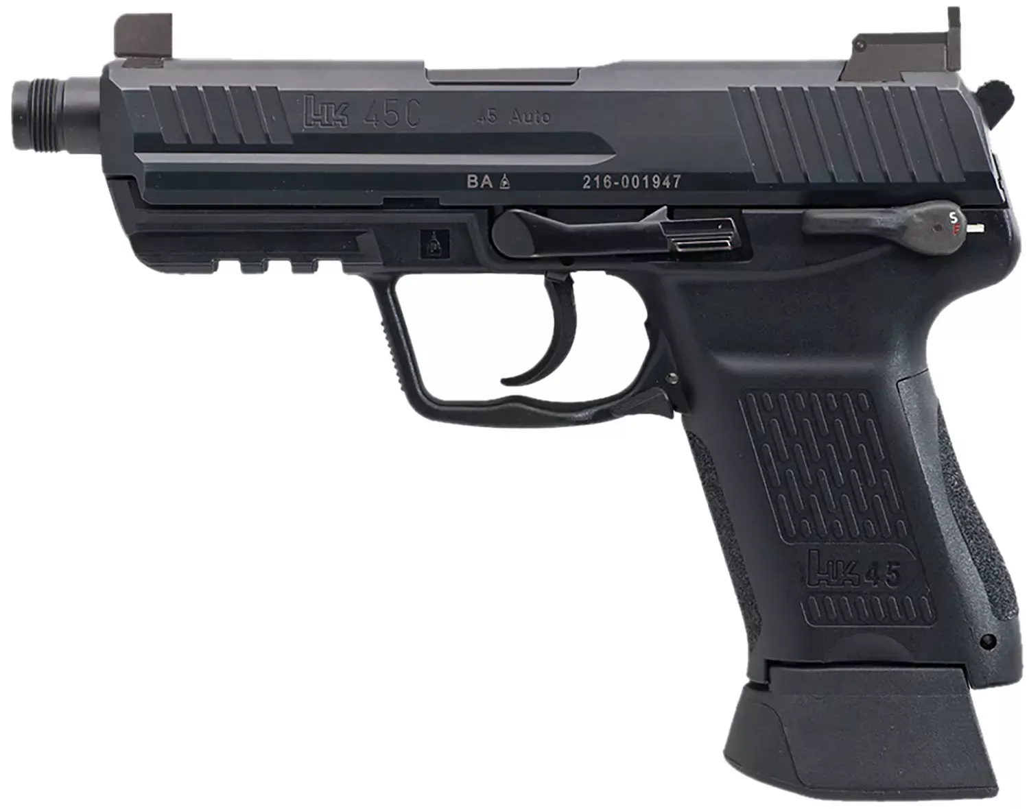 HK HK45CT Tactical V1 45 ACP Pistol 3.94″ Black 81001115