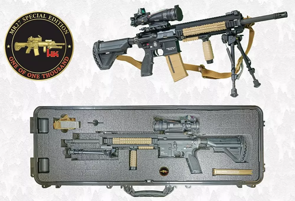 HK MR27 Limited Edition Deployment Kit 5.56mm 30+1 16.5″ Barrel Composite Stock Optic Sling Bipod Folding Sights 81000930