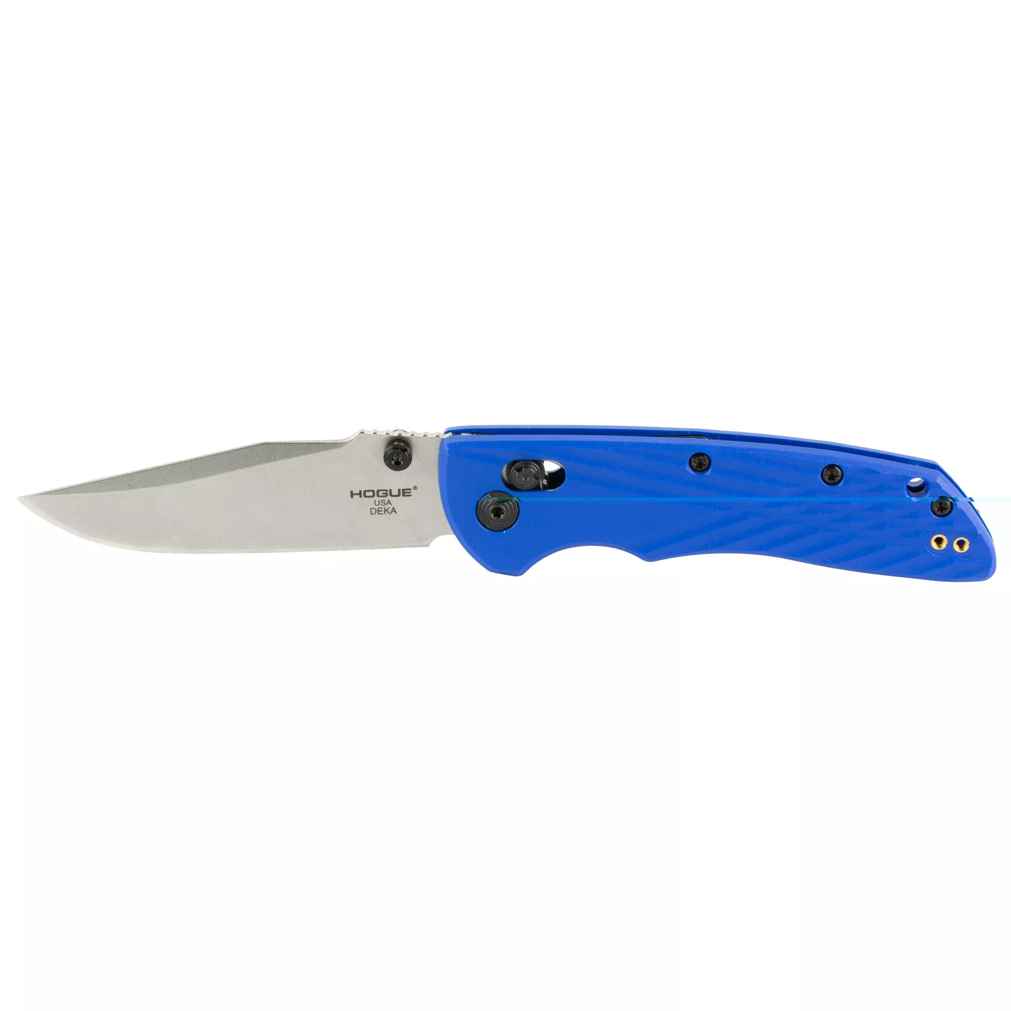 Hogue Deka Able Lock Folder - 3.25" Clip Point Poly Blue