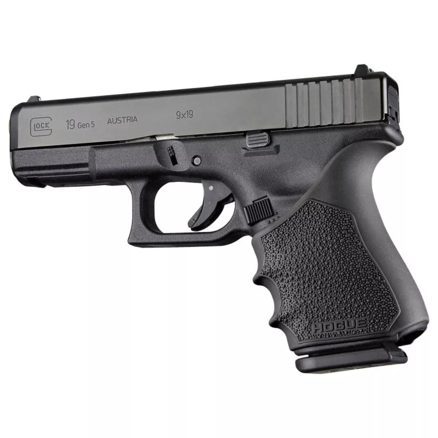 Hogue Handall Beavertail Grip Sleeve Black Glock 19/23/32/38 Gen 1-2-5