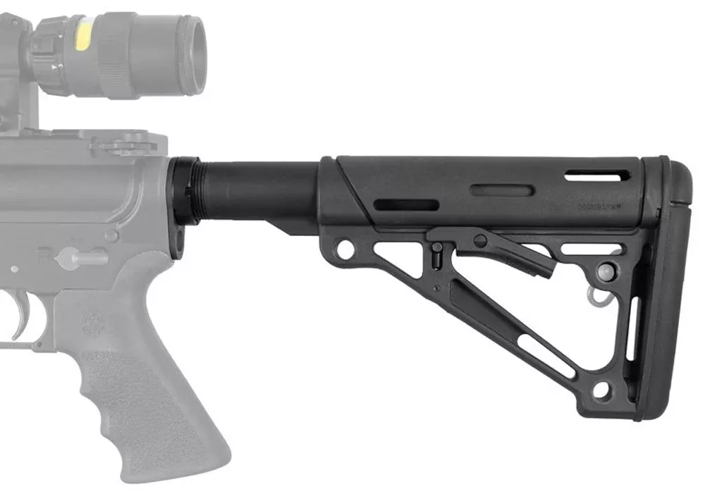 Hogue Overmolded Collapsible Buttstock Fde Fits Mil-spec Buffer Tubes