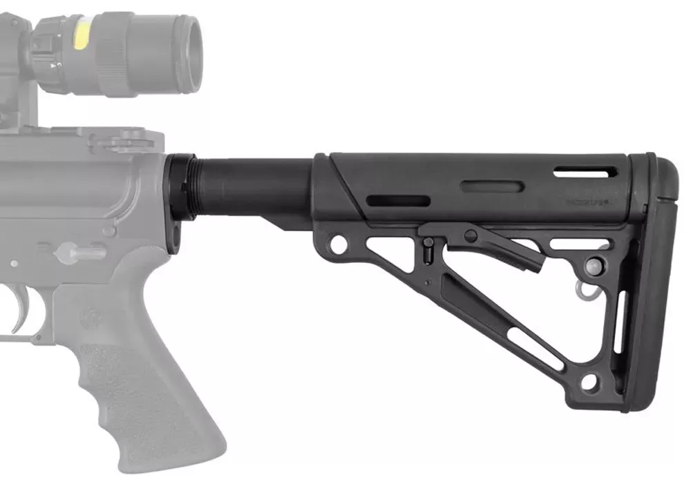Hogue OverMolded Collapsible Buttstock Mil-Spec Tube for AR15, M16, M4