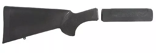 Hogue OverMolded Combo Kit Black Synthetic with Forend for Remington 870
