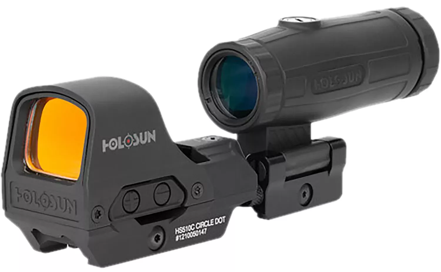 Holosun HE510C-GR & HM3X 1x/3x Green Multi-Reticle Dot Sight & Magnifier Combo (2 MOA Dot / 65 MOA Circle) HE510C-GR/HM3X